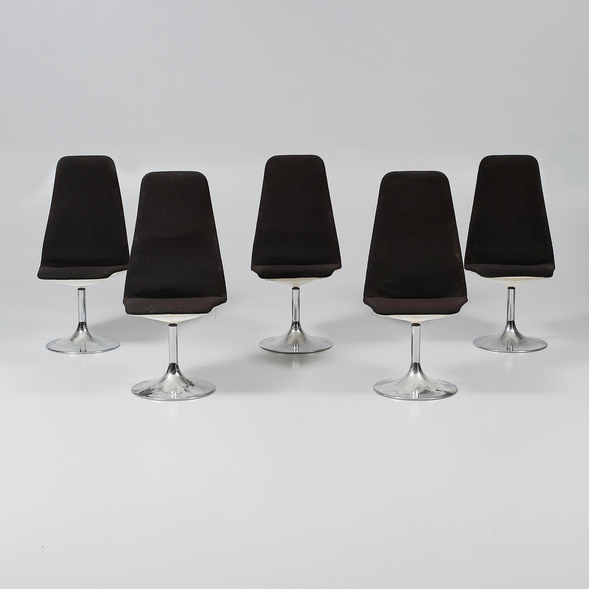 STOLAR, 5 st, "Viggen" Johanson Design AB, Markaryd, 1980-tal.