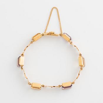 Armband, Stigbert, guld med ametister och citriner.