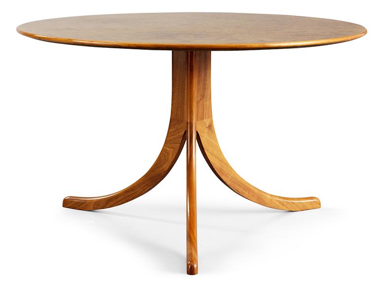 A Josef Frank burrwood and walnut sofa table, model 1020.