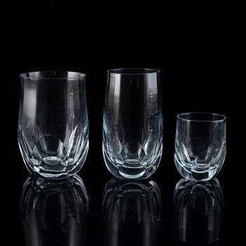 A swedish glass service, Gerda Strömberg, 'Håtuna', Strömbergshyttan, (85 pc).