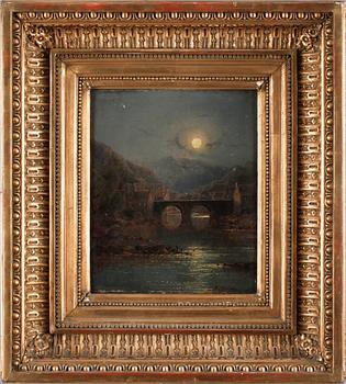 OKÄND KONSTNÄR, olja på pannå, sign E. Carrier, 1800-talets andra hälft.