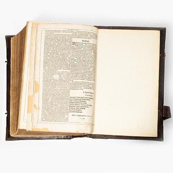 Biblia, Nürnberg 1662, med vackert bemålade gravyrer.