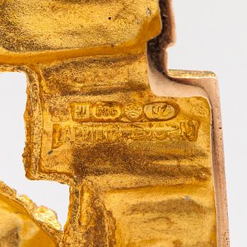 Björn Weckström, A 14K gold brooch "Driftwood". Lapponia 1973.