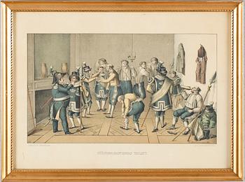 LITOGRAFISKA TRYCK, 2 st, 1800-talets andra hälft.
