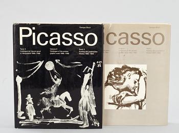 BÖCKER, 2 vol. Picasso, band I-II 1904-1967 och 1966-1969. av Georges Bloch, Switzerland, 1971.