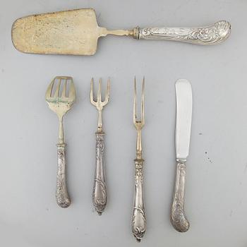 BESTICK, 10 st, silver, Ryssland 1800-tal, tot vikt ca 563 g.