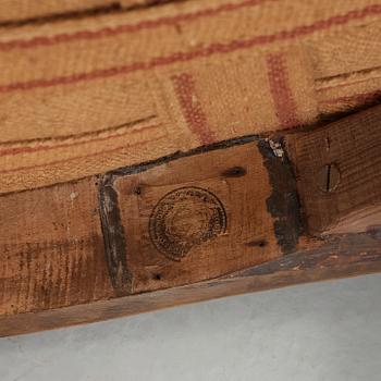 Three Gustavian late 18th century armchairs by Johan Hammarström, master 1794.