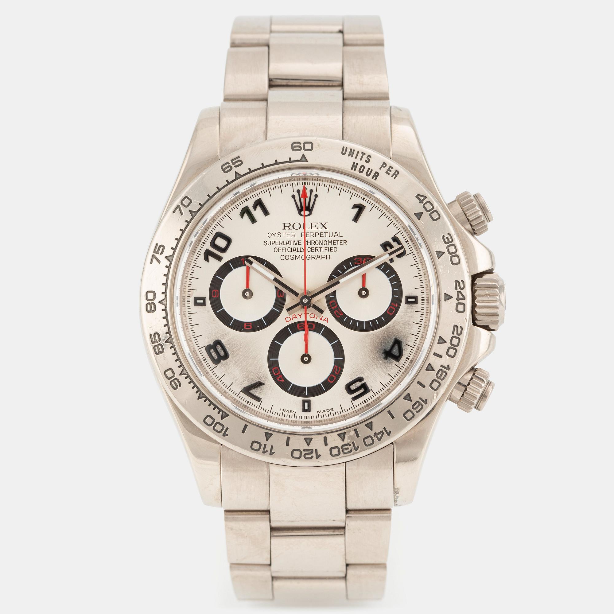 Rolex, Cosmograph, Daytona, "White Arabic Panda Dial", chronograph, ca 2007.