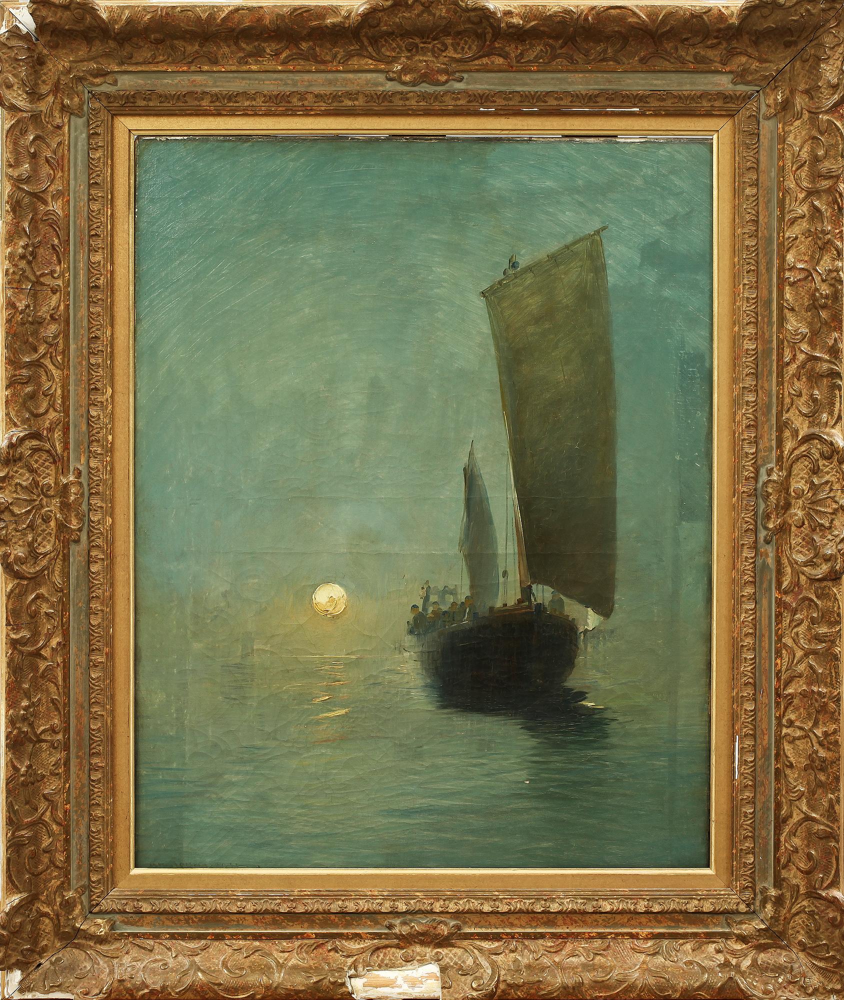 OKÄND KONSTNÄR, olja på duk, osign, 1800-talets andra hälft.