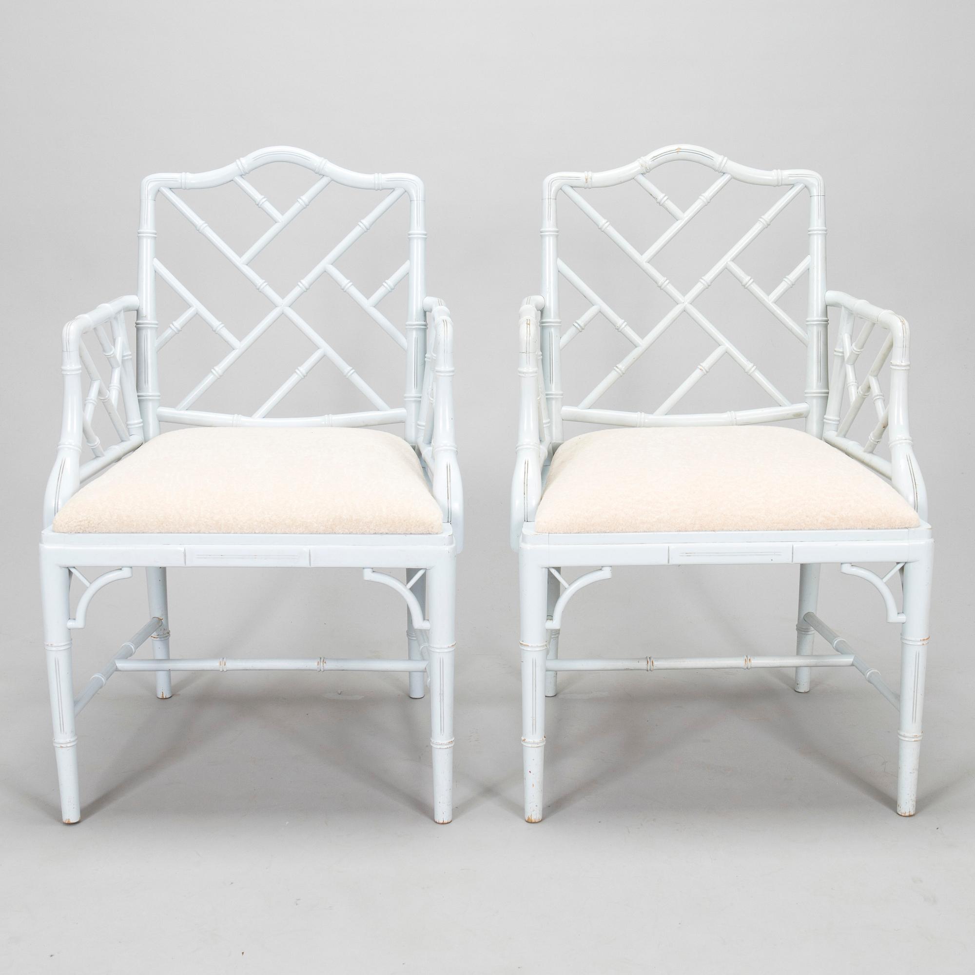 Karmstolar, ett par, Miranda of Sweden, sent 1900-tal.