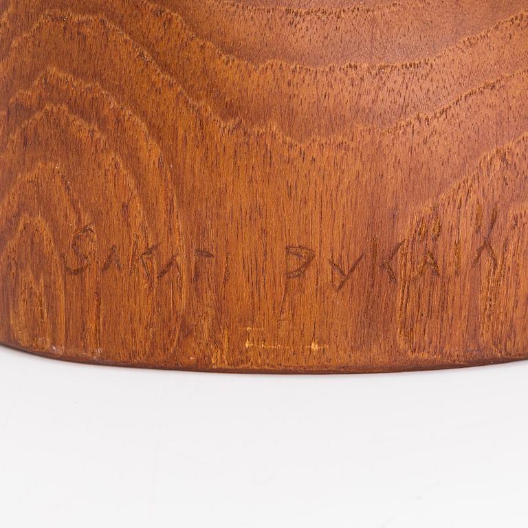 Sakari Pykälä, wooden sculpture, signed.