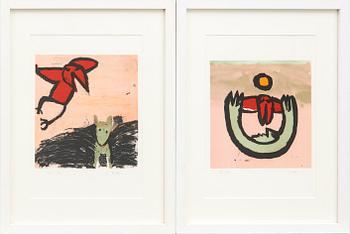 Camilla Pyk, a set of two lithographs signed and numbered.