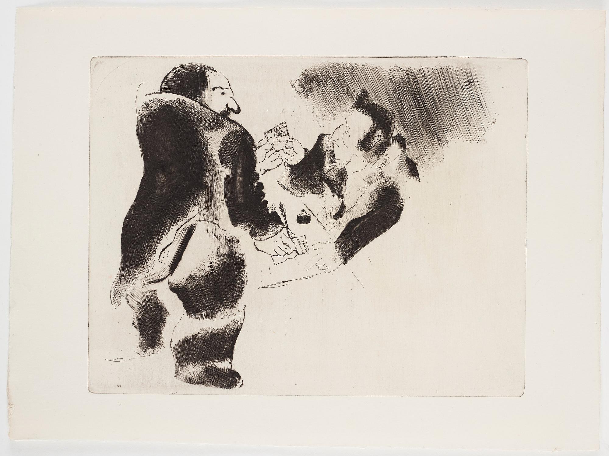 MARC CHAGALL, 71 st etsningar ur upplagan om 285 exemplar på Arches/MBM/J. Perrigot-papper, 1923-1948.