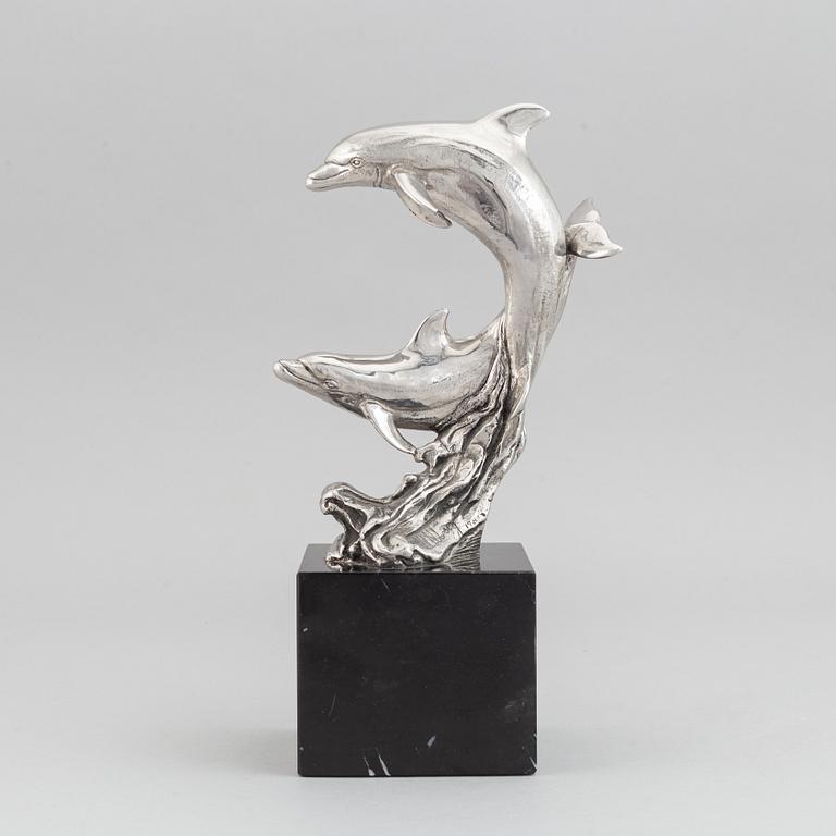 Kent Ullberg, sculpture. Signed. dated 1983. Stainless steel. Ed 101/180. Total height 31 cm.