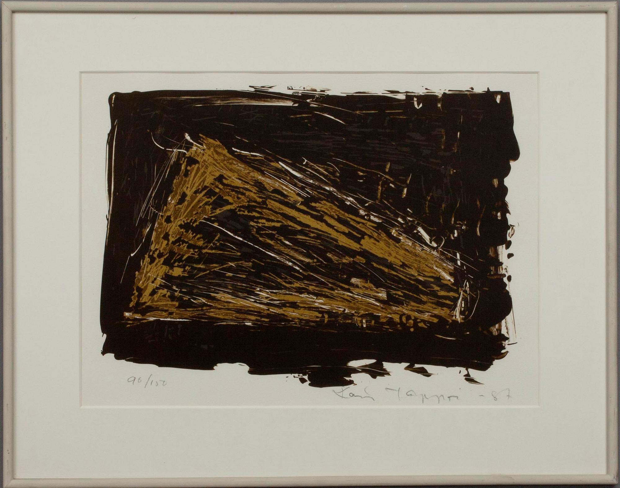 KAIN TAPPER, litografi, signerad och daterad  -87, numrerad 90/150.