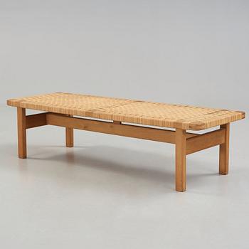 Børge Mogensen, a model 272 oak and rattan bench, Fredericia Denmark 1950-60's.