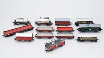 TÅGBANA, Märklin, vagnar och bantillbehör, 1900-talets andra hälft.