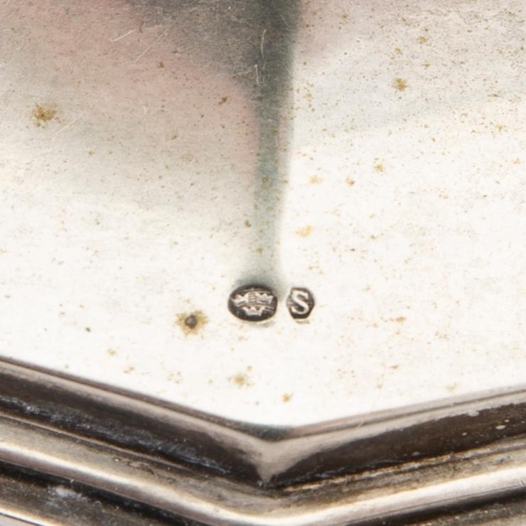 Kandelabrar ett par Jugend silver svenska importstämplar.