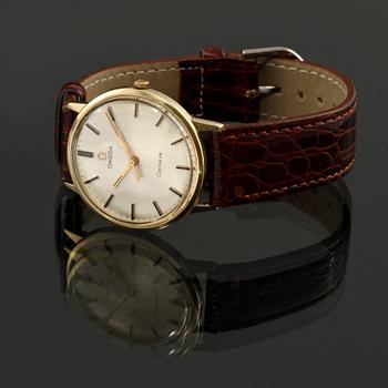 ARMBANDSUR, herr, 18 k guld, "Genève", Omega, 1900-talets andra hälft, total vikt 33 g.