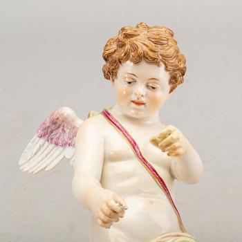 A late 19th century porcelain Meissen figurine.