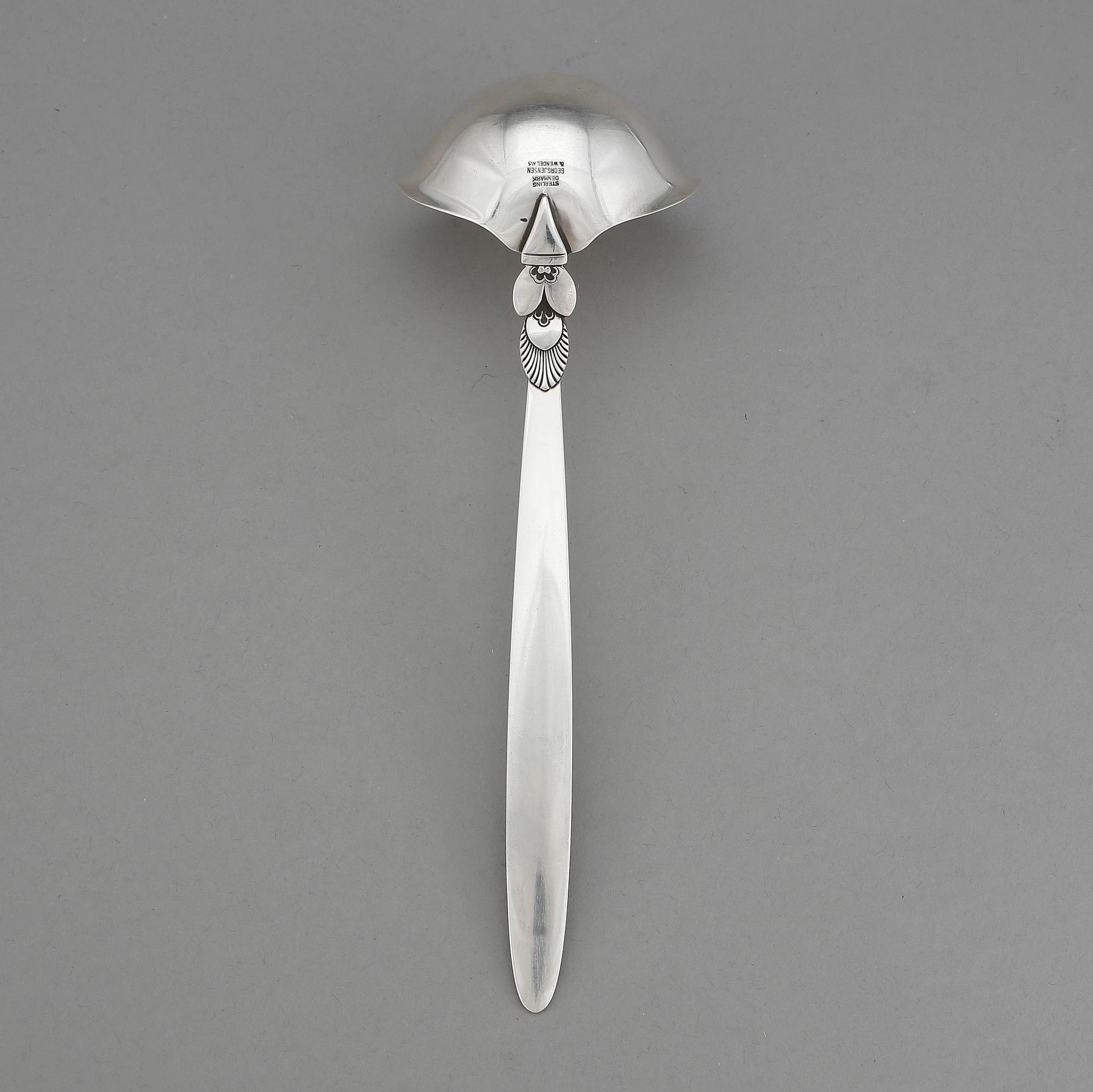 SÅSSLEV, silver, "Kaktus", Georg Jensen, 1900-talets andra hälft. Vikt ca 68 gram.