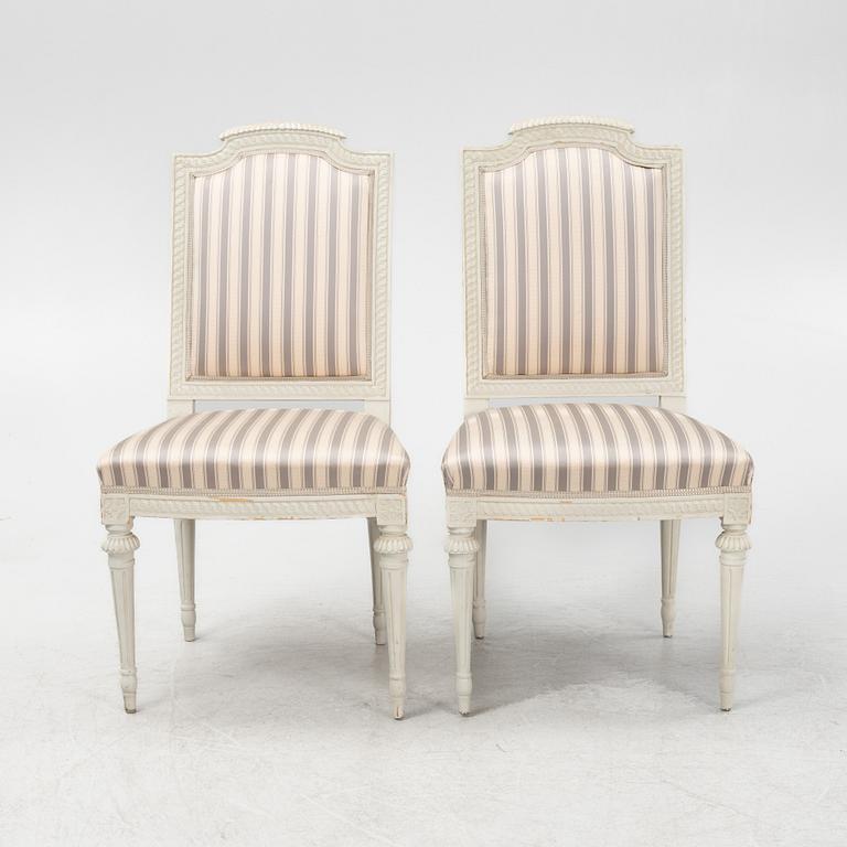 A pair of Gustavian chairs by M. Lundberg the Elder (master 1775-1812).
