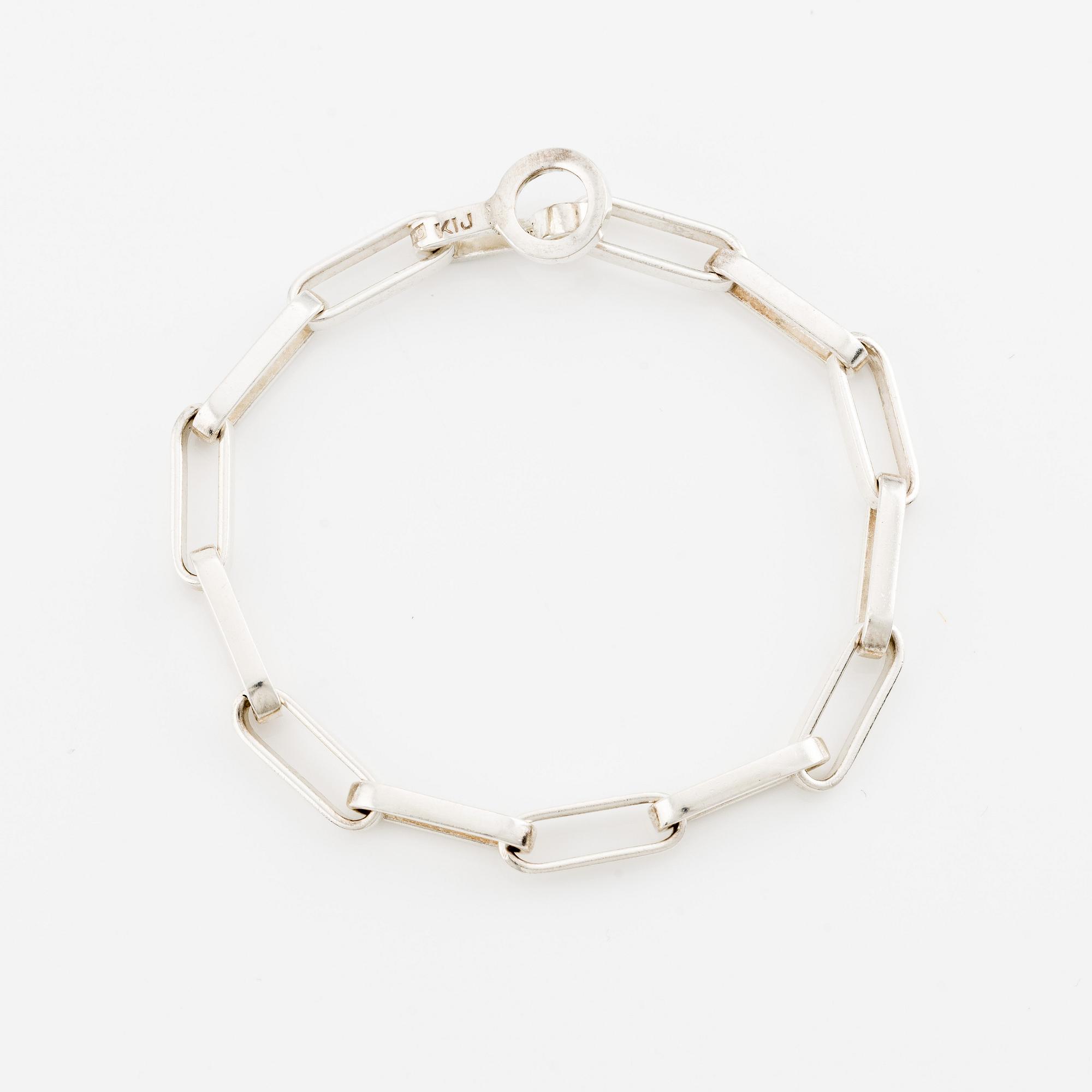 Karl-Ingemar Johansson, a silver necklace and bracelet, Gothenburg 1965.