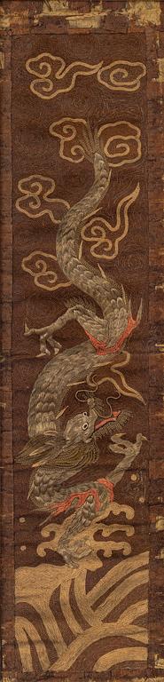 Sidenbroderi, Kina, 1800/1900-tal.