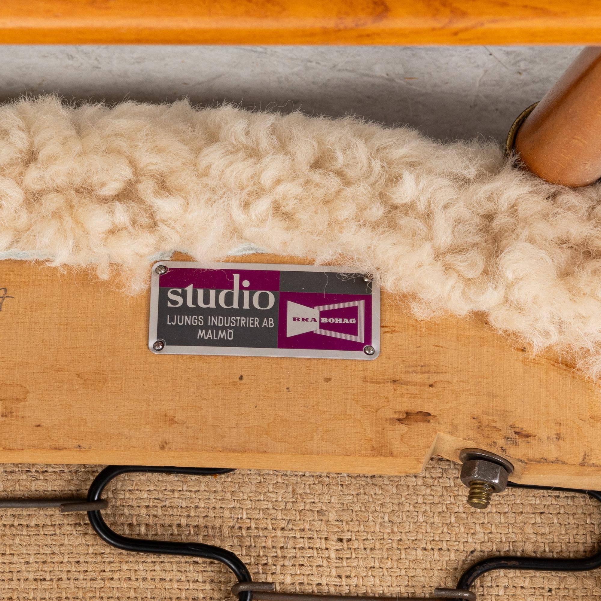 Alf Svensson, a pair of TeVe armchairs,  Studio Ljung's industries, Malmö, 1950s.