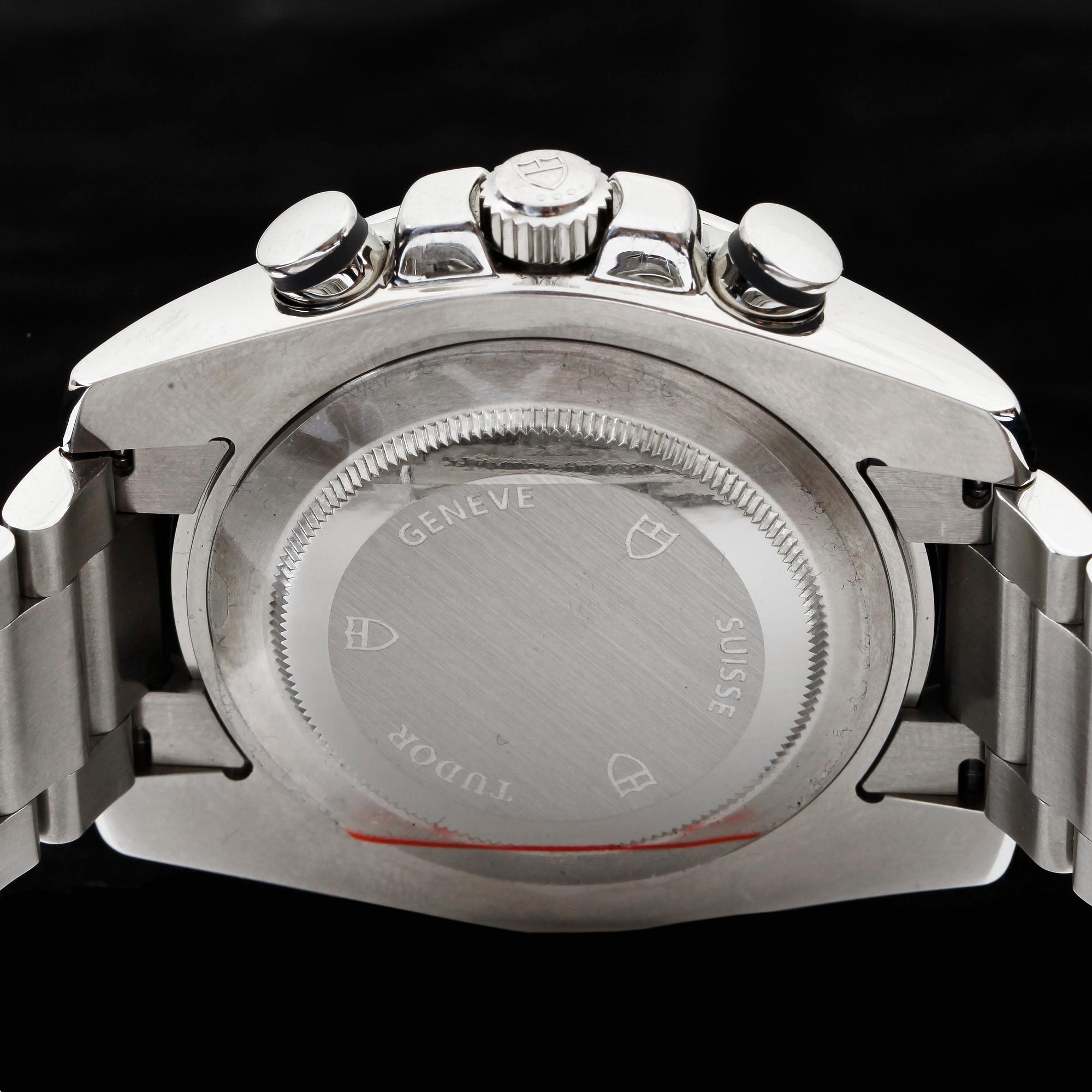 Tudor - Iconaut. GMT - Chronograph. Birth. Ref. 20400 Steel / steel. CC & box. Case no. J81553.Ref 20400 - 95010. 43mm.