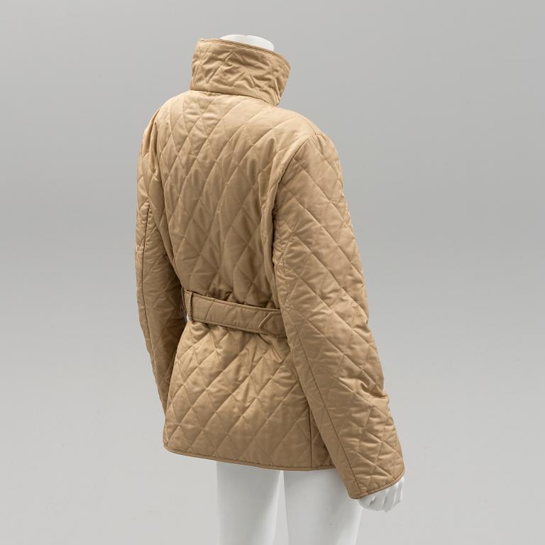 BURBERRY, a quilted POLYESTER jacket, size L.