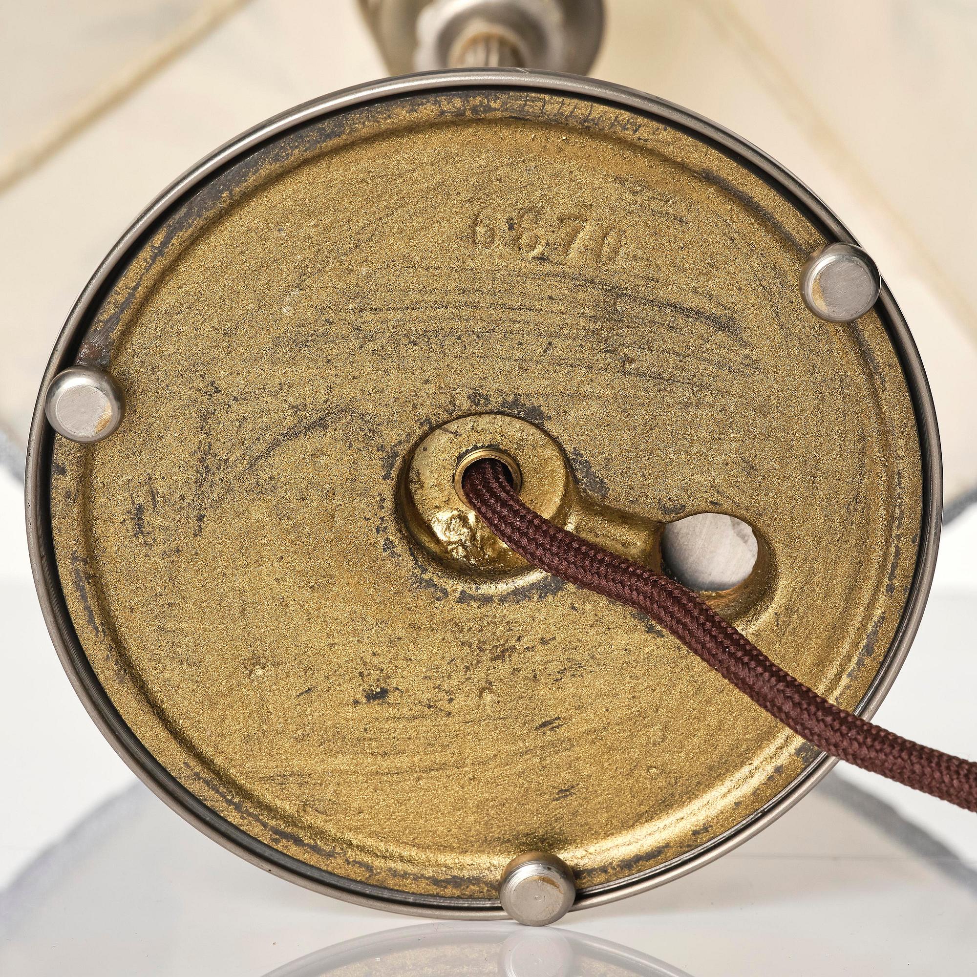 Harald Notini, bordslampor, ett par, Swedish Grace, modell "6908", Arvid Böhlmarks Lampfabrik, Stockholm, 1920-30-tal.