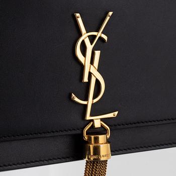Yves Saint Laurent, a black leather 'Kate Medium' clutch,.