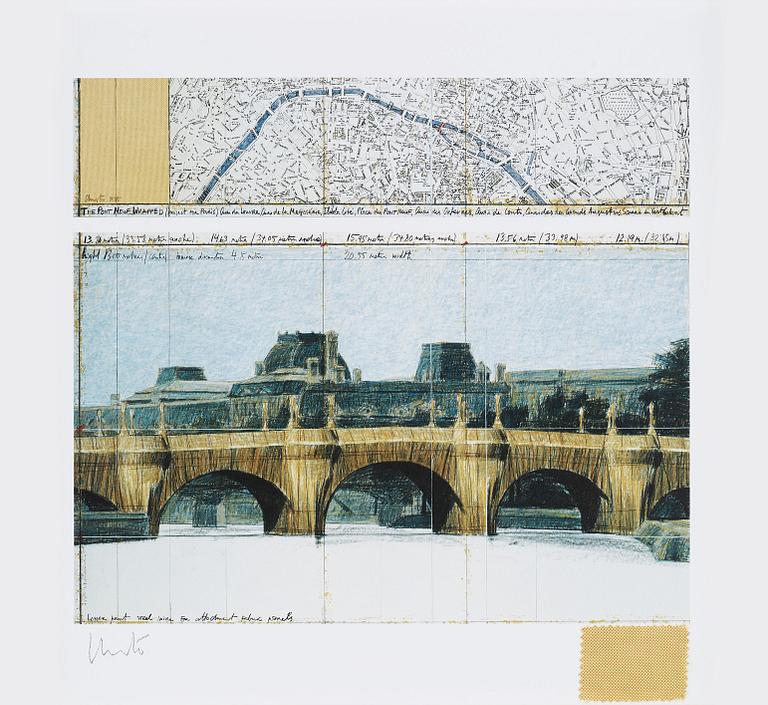 Christo & Jeanne-Claude, "The Pont Neuf wrapped (Project for Paris)".