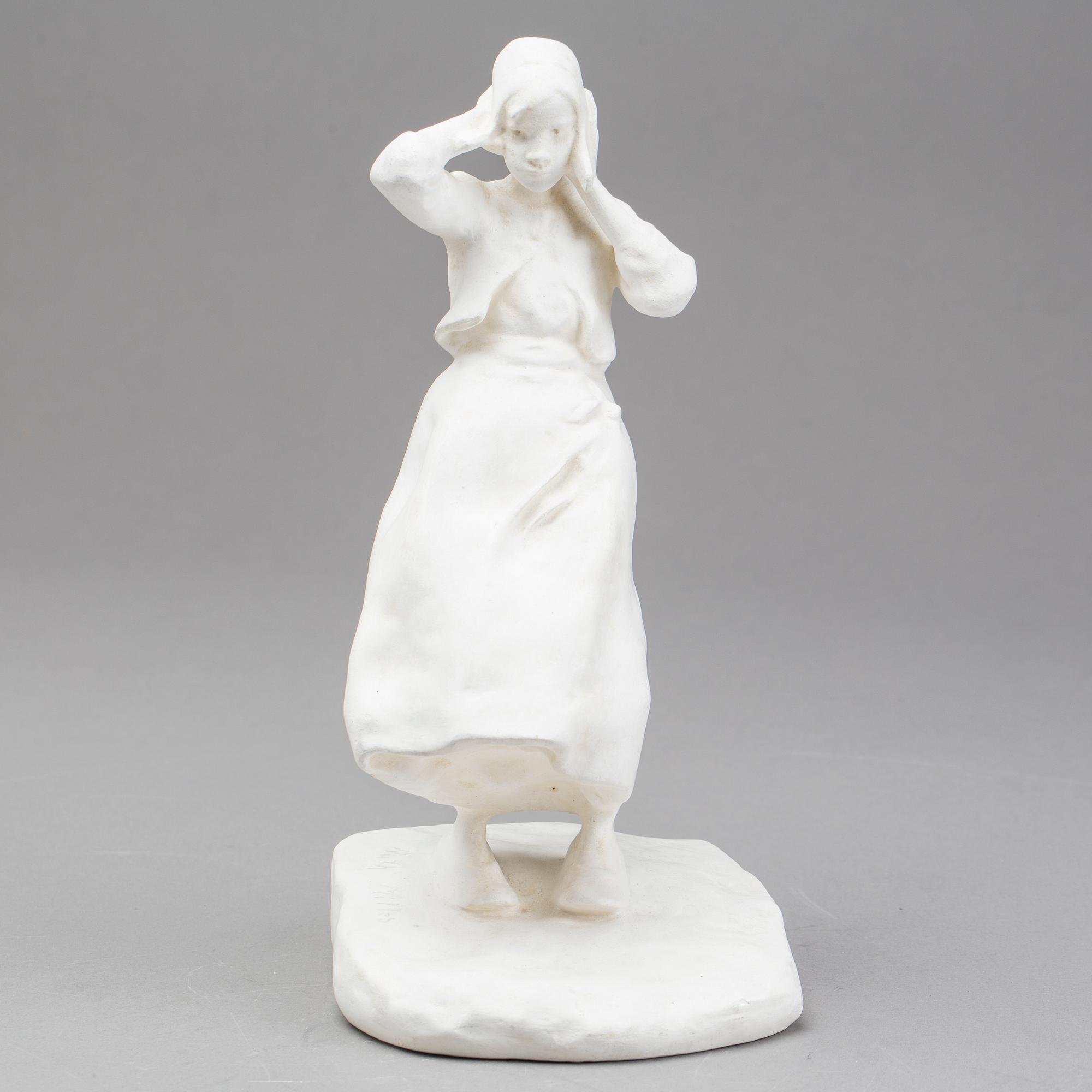 RUTH MILLES, sculpture, signed, plaster.