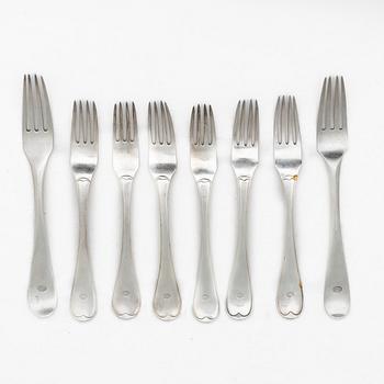 Eight Swedish silver forks, first half of the 19th century.