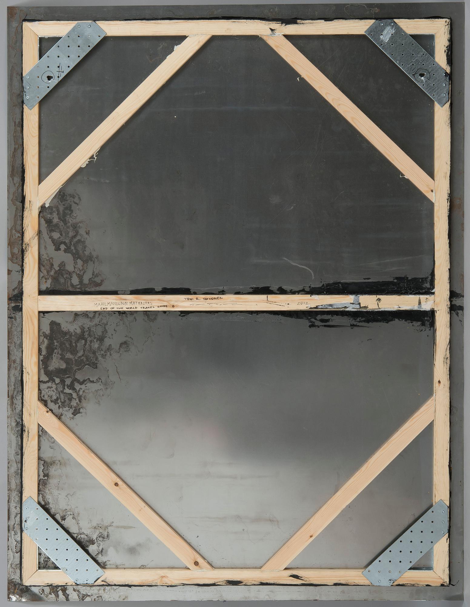 TONI R. TOIVONEN, kollaasi, julisteet rautalevylle, a tergo signeerattu ja päivätty 2013.