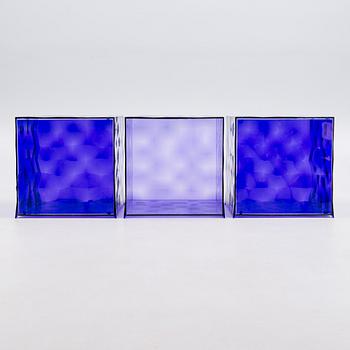 FÖRVARINGSLÅDOR, 3 st, "Optic Cubs" Patrick Jouin, Kartell, 2000-tal.