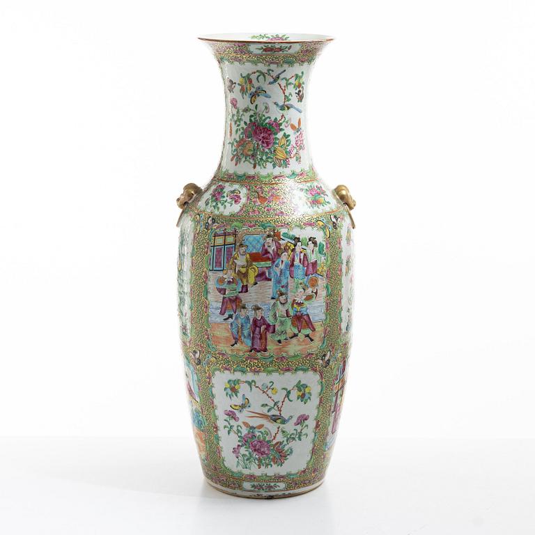 Golvvas, porslin, Kanton, Kina, 1800-tal.