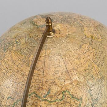 A mid 20th century world globe, "Dr Neuse's Globus", Svenska Bokhandelscentralen, Sweden.