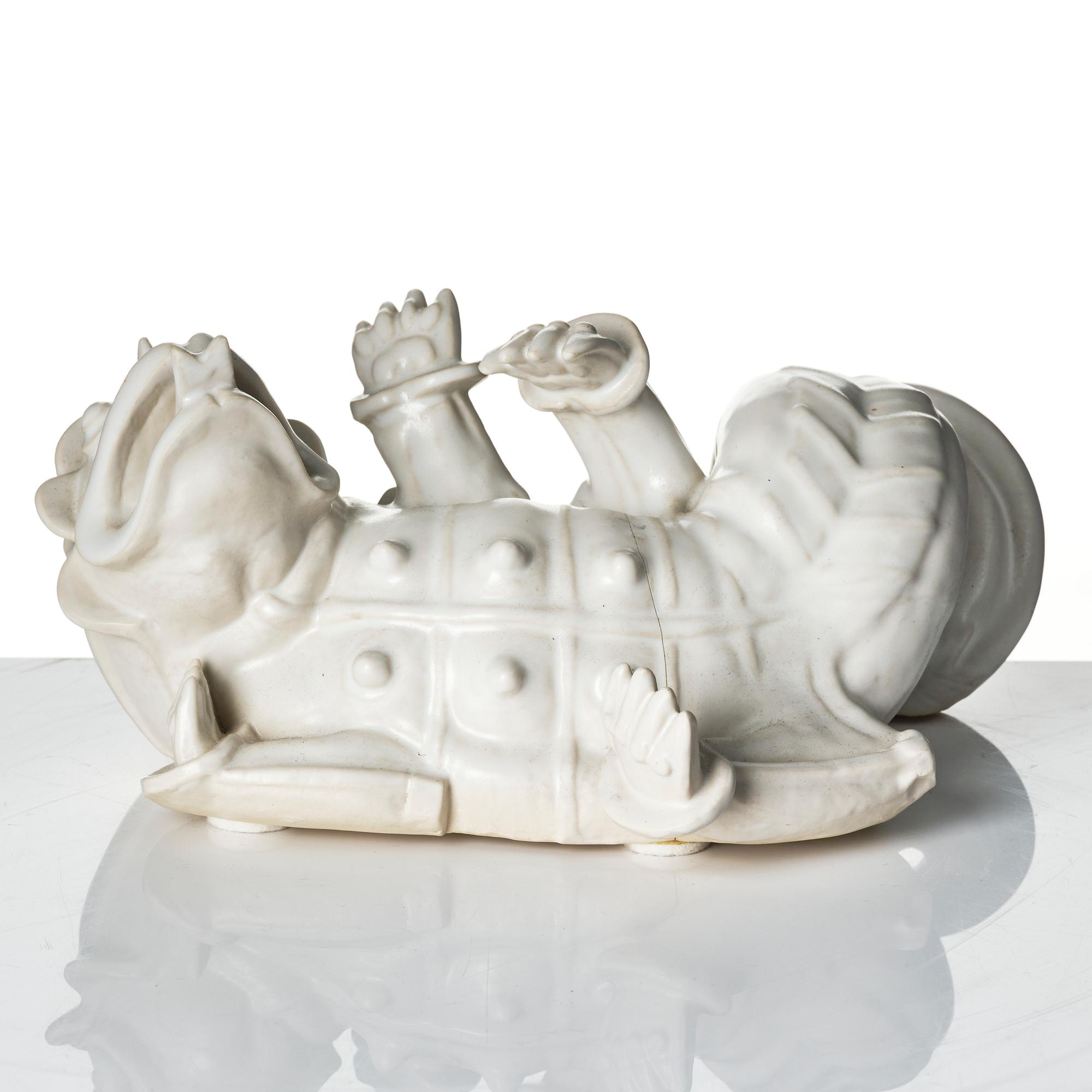 Wilhelm Kåge, two ceramic sculptures av dragons, Gustavsberg, ca 1940.