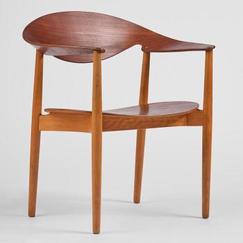 Ejner Larsen & Aksel Bender Madsen, a "Metropolitan" chair, Fritz Hansen, Denmark, 1950s.