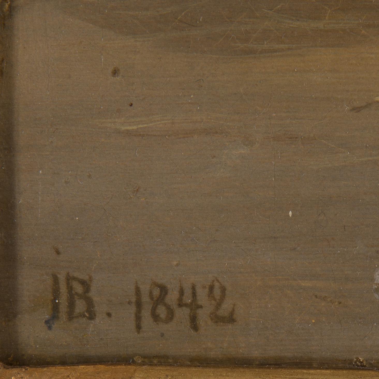 JOHAN CHRISTIAN BERGER, olja på duk, signerad JB och daterad 1842.