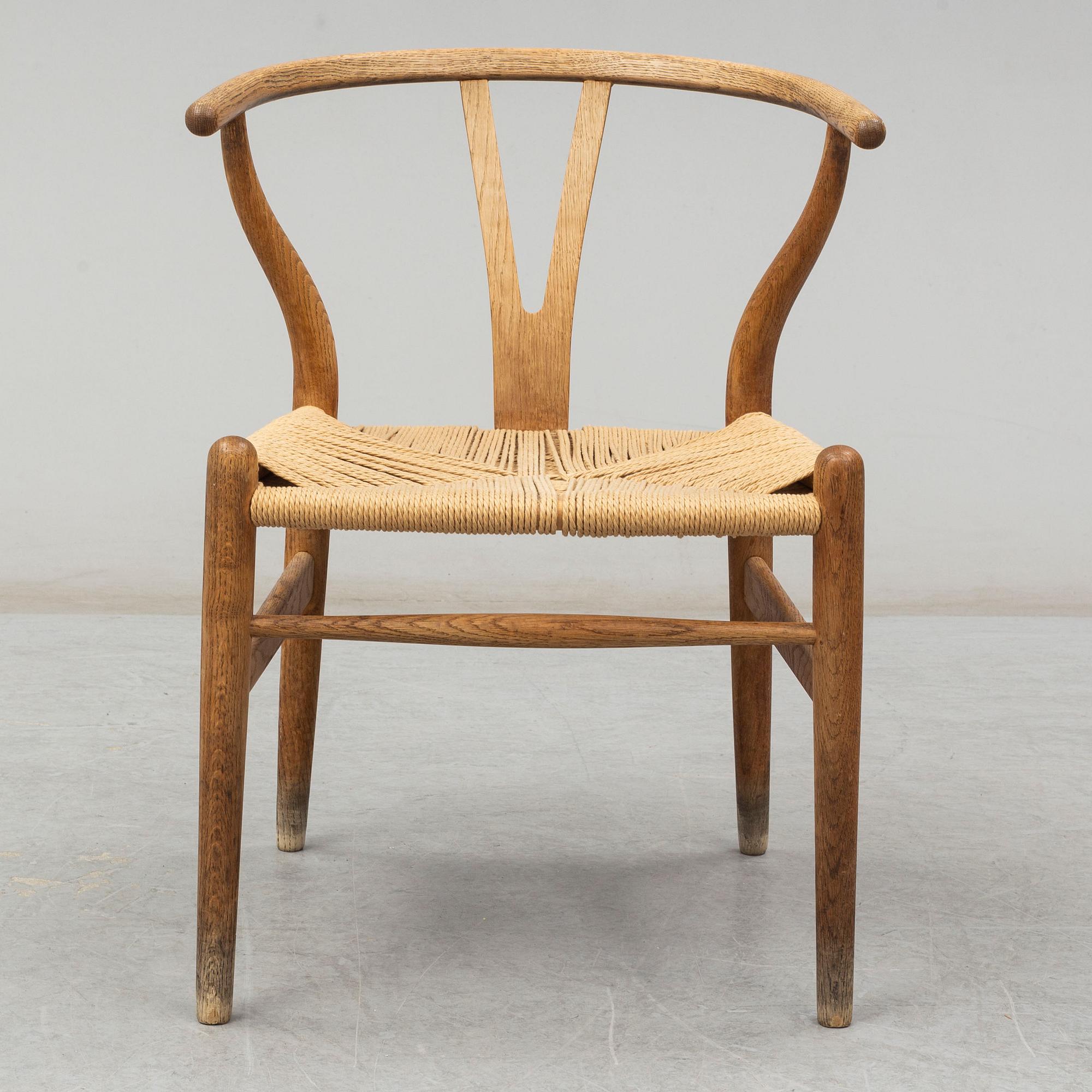 A 'Y-chair' by Hans J Wegner from Carl Hansen & Son, designed in 1950.
