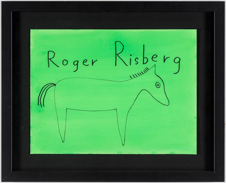 ROGER RISBERG, gouache and indian ink on paper, signed Roger Risberg.