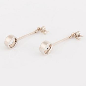 Niels Erik From, collier och örhängen, silver med bergkristall.