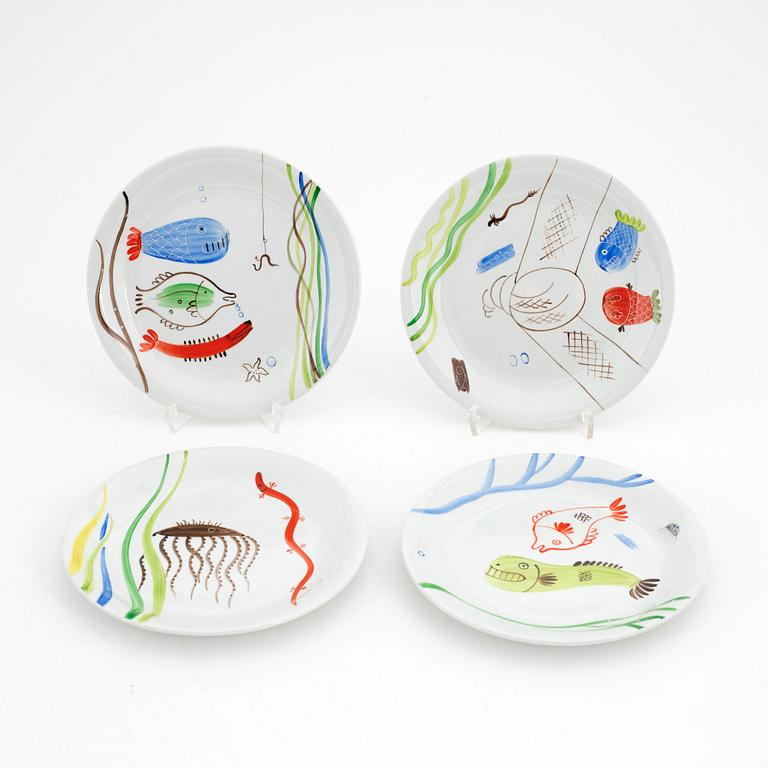 Stig Lindberg, a 'Löja' creamware part service, Gustavsberg, Sweden 1948-62.