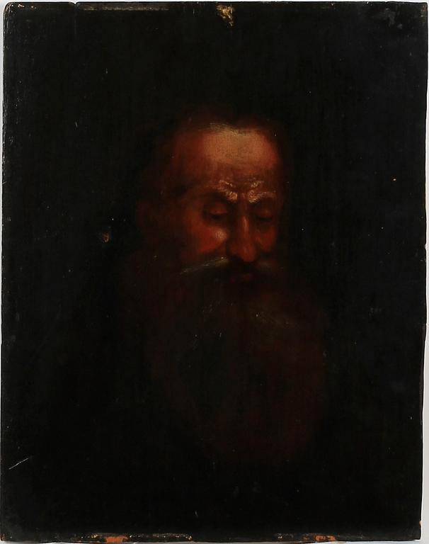 OKÄND KONSTNÄR, olja på pannå, 1800-tal.