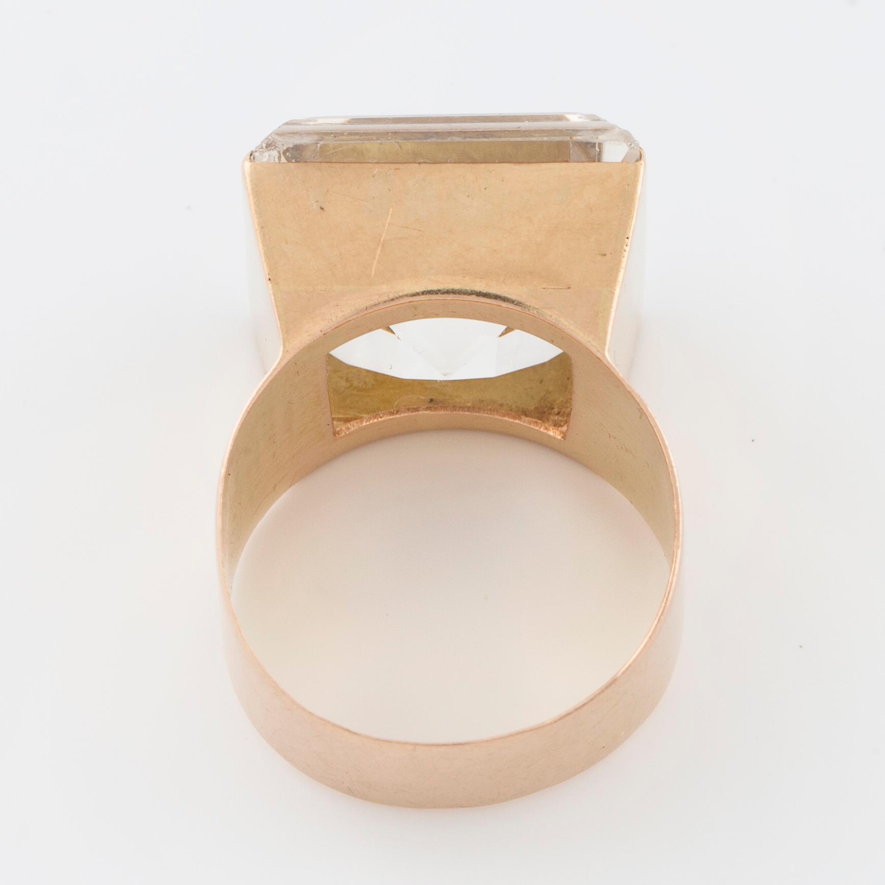 ATELJÉ STIGBERT, ring med fasettslipad bergkristall.