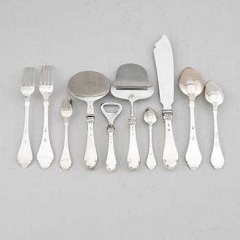 A danish silver cutlery (54 pcs).